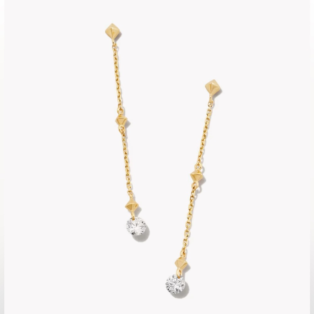 Kendra Scott 0.2 ct Floating Lab Grown White Diamond Linear earrings